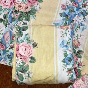 Croscill “Princess” yellow floral drapes/curtain panels